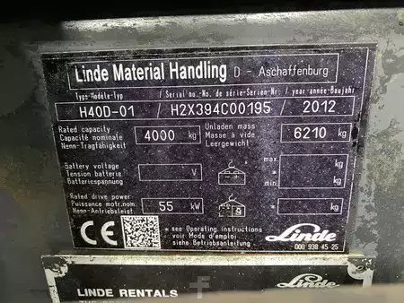 Carretilla elevadora diésel 2012  Linde H40D-01 (10)