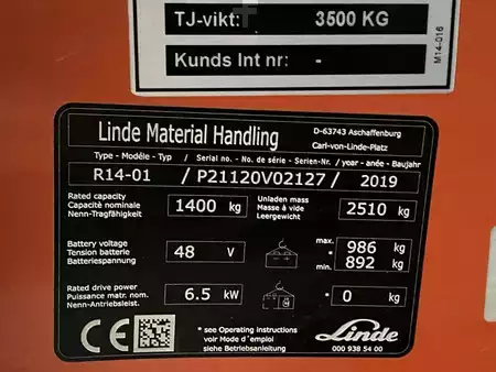 Reach Trucks 2019  Linde R14-01 (11)