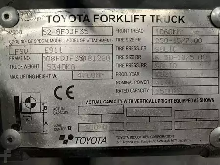 Empilhador diesel 2021  Toyota 52-8FDJF35 (11)