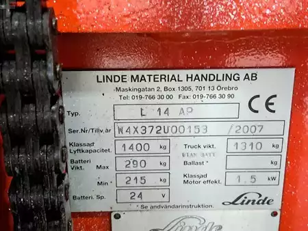 Pinontavaunu 2007  Linde L14 AP (9)