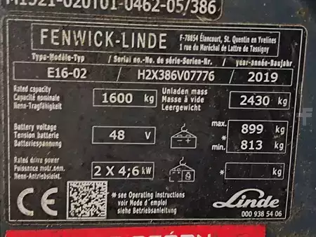 Carrelli elettrici 3 ruote 2019  Linde E16-02 (11)