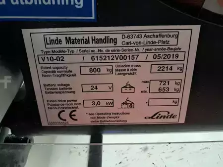Horizontální vychystávací vozík 2019  Linde V10-02 (10)