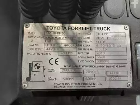 Chariots élévateurs diesel 2013  Toyota 02-8FDF30 (11)