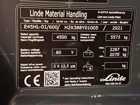 Sähkö - 4 pyör 2021  Linde E45HL-01/600 (11)