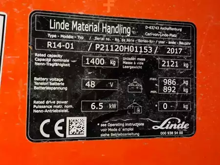 Työntömastotrukki 2017  Linde R14-01 (12)