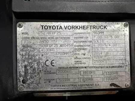 Carretilla elevadora diésel 2014  Toyota 52-8FDF25 (11)