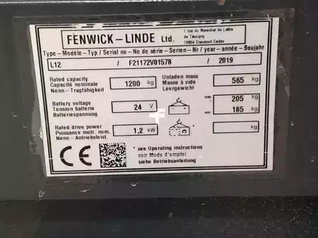 Apilador eléctrico 2019  Linde L12 (10)