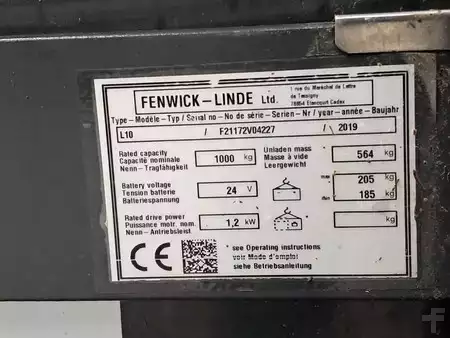 Apilador eléctrico 2019  Linde L10 (9)