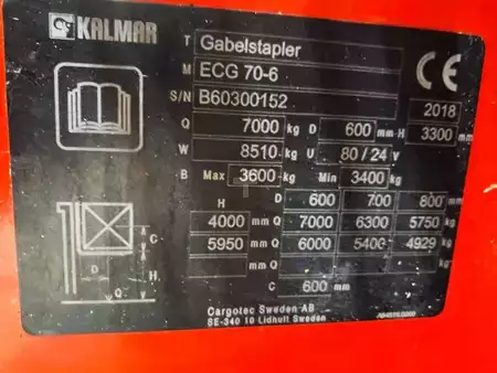 Eléctrica de 4 ruedas 2018  Kalmar ECG70-6 (11)