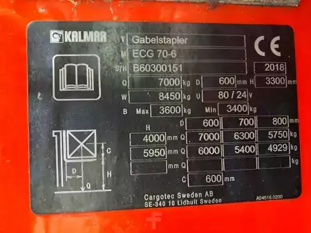 Carrelli elettrici 4 ruote 2018  Kalmar ECG 70-6 (11)