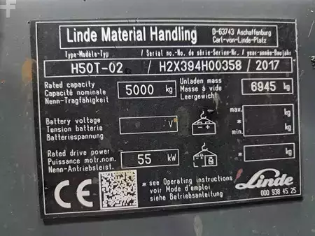 Carretilla elevadora GLP 2017  Linde H50T-02 (11)