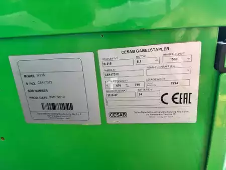 Elektrisk- 3 hjul 2019  Cesab B215 (6)