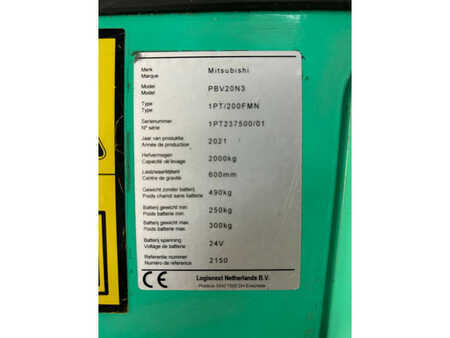 Transpaletas manuales 2021  Mitsubishi PBV20N3 (6)