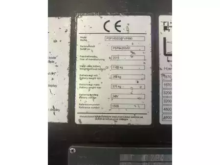Wózek wysokiego podnoszenia 2015  Unicarriers PSP160SDTFVP480 (6)