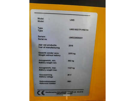 Työntömastotrukki 2018  Unicarriers 160DTFVRE795UMS (6)