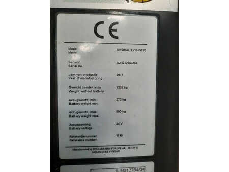 Magasemelésű béka 2017  Unicarriers 160SDTFVH570AJN (5)