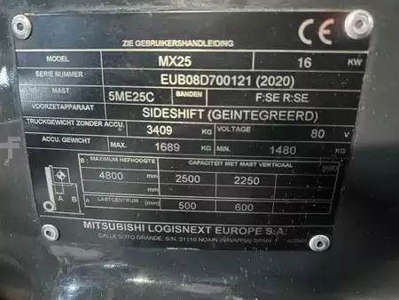 Sähkö - 4 pyör 2020  Unicarriers MX 25 (5)