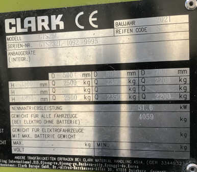 Natural Gas Forklift 2022  Clark GTS25L (2)