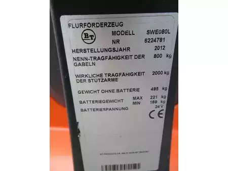 Hochhubwagen 2012  BT SWE 080L (11)