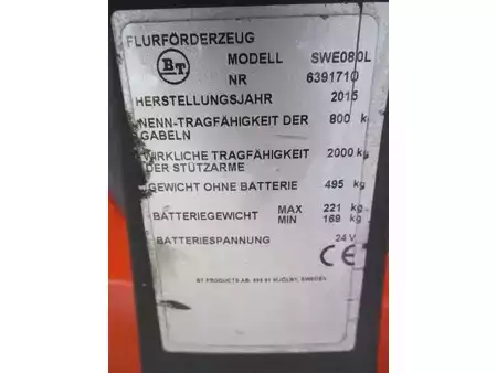 Hochhubwagen 2015  BT SWE 080L (12)