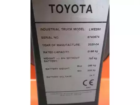 Niederhubwagen 2020  Toyota LWE250 (10)