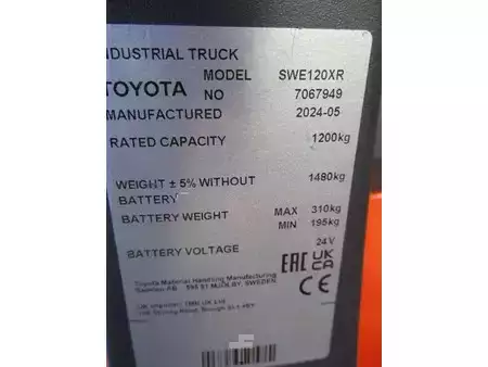 Ruční vysokozdvižný vozík 2024  Toyota SWE120XR (17)