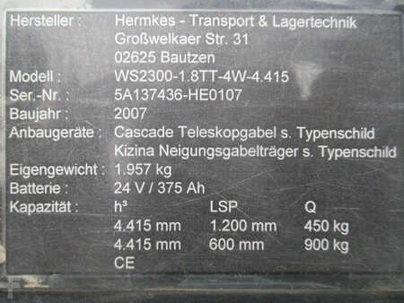 Pallet Stackers 2007  Crown WS2300-1.8TT-4W-4415 (17)