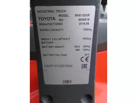 Ruční vysokozdvižný vozík 2018  Toyota SWE120XR (13)
