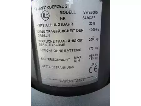 Hochhubwagen 2016  BT SWE200D (14)