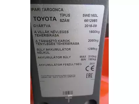 Ruční vysokozdvižný vozík 2018  Toyota SWE160L (13)