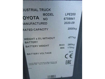 El-pallevogn 2020  Toyota LPE200 (9)