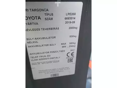Transpallet elettrici 2019  Toyota LPE200 (11)