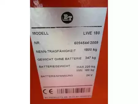 Låglyftare El 2009  BT LWE180 (9)