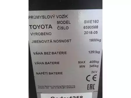 Ruční vysokozdvižný vozík 2018  Toyota SWE160 (11)