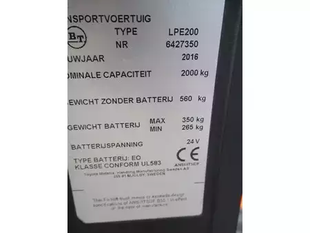 Transpallet elettrici 2016  BT LPE200 (9)