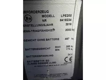 Transpallet elettrici 2016  BT LPE200 (10)