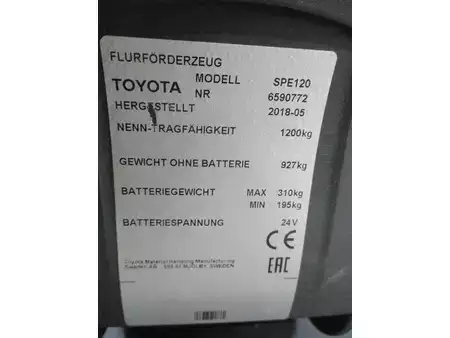 Hochhubwagen 2018  Toyota SPE120 (15)