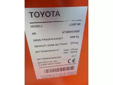 Transpallet elettrici 2020  Toyota LWE140 (9)