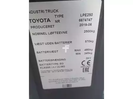 Transpallet elettrici 2019  Toyota LPE250 (11)