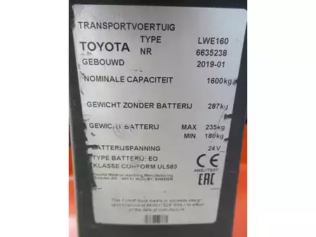 Nízkozdvižný vozík 2019  Toyota LWE160 (8)