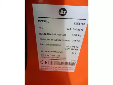 Transpallet elettrici 2016  BT LWE140 (9)