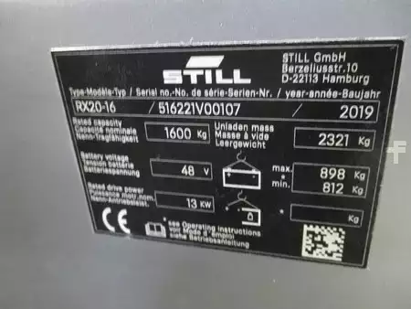 Carrelli elettrici 3 ruote 2019  Still RX20-16 (20)