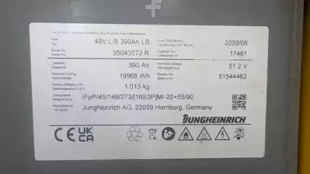 3-wiel elektrische heftrucks 2019  Jungheinrich EFG 220 Li-Ion Batterie (10)