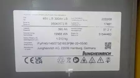 Elektro 3 Rad 2019  Jungheinrich EFG 220 Li-Ion Batterie (10)