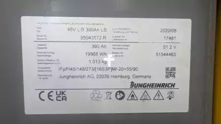 Elektrisk- 3 hjul 2019  Jungheinrich EFG 220 Li-Ion Batterie (10)