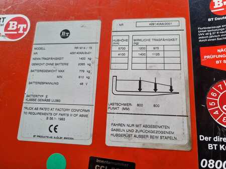 Työntömastotrukki 2001  BT RR M14/15 (battery 2014) (6)