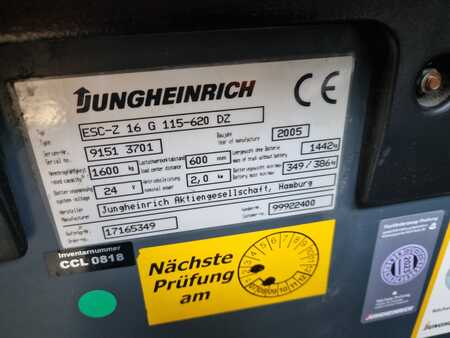 Apilador conductor sentado 2005  Jungheinrich ESC-Z16 (battery 2020) (6)
