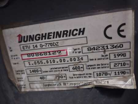 Reach Truck 1998  Jungheinrich ETV 14 G (3)
