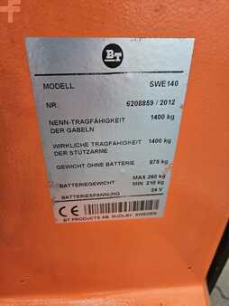 Ruční vysokozdvižný vozík 2012  BT SWE 140 (7)