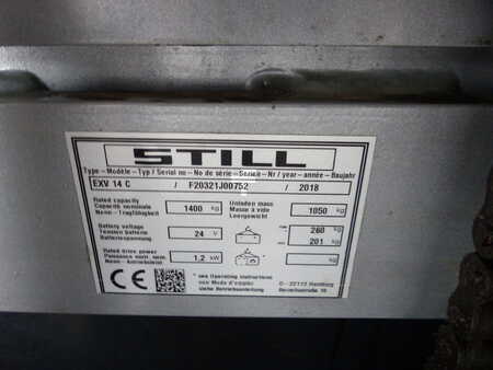 Apilador eléctrico 2018  Still EXV14C (5)